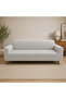 Buklet Bohemian Elastic 3-Seater Sofa Cover Non-Slip Flexible and Washable Sofa Cover Stone-Grey Color - 5