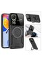 Ilkeshop New Redmi Note 11 Pro Case with Joy Lens Stand Cover - (181838) Dark Green - 3