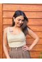 Beige Glittery Ribbed Basic Athlete Shirt - 2