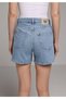 Regular Fit High Waist Straight Women's Light Indigo Denim Jean Shorts - 2