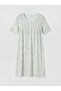 Crew Neck Floral Women's Nightgown (S6) - 5