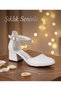 Girl's Anklet Evening Dress Square Heeled Shoes (It Is Recommended to Buy One Size up) - 2