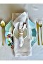 Lunaria Cream Premium Tablecloth and Dinner Napkin Set for 8 People - 3
