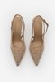 Women's Stiletto Ankle Strap Lace Embroidered Mesh Classic Heeled Shoes Limez Beige - 6