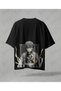 Demon Slayer Zenitsu Pattern Printed Oversize Unisex T-Shirt Anime Streetwear