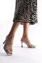 Silver Mirror Stone Women's Heeled Slippers By20My01E - 2