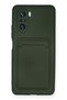 Ilkeshop New Redmi K40 Pro Case Kelvin Silicone with Business Card Holder - (103641) Dark Green