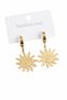 316L Steel Gold Color Sun Model Eye Engraved Women's Earrings