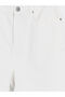 White regular fit women's jean shorts - 8