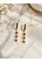 Star Detailed Navy Blue Stone Earrings - 2