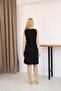 Women's Modal Fabric Crew Neck Tie Detail Thick Strap Short Dress - 8