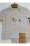 Baby Boy 4-Piece Muslin Set - Gots Certified 100% Organic Cotton Muslin Fabric - Gray - White - 3