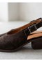 26Y9851 Genuine Leather Open Back Western Shoes for Women - 2