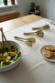 Aurea 8 Piece Gold Plated Steel Tongs and Sauce Ladle Serving Set - 4