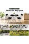Marble Design Table and Chair [2 Chair] - Foldable Chair & Table Set with Metal Frame Dining Set for Garden Furniture | Patio Set for Balcony, Office, Camping & outdoor (70x60cm) - 4