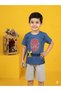 Boy's Printed Top and Bottom Combed Cotton Set - 2