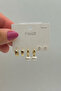 Pearl Detailed Gold Color Women's Set Earrings