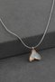 316 L Stainless Steel - Anti-Allergic - Non-Tarnish - Steel Changes Color in the Sun - Enamel Fish Tail Design Necklace