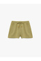 Cotton Tie-Waist Mini Muslin Shorts with Bead Detail - 3
