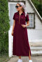 Women's Slit Detailed Comfortable Fit Long Dress - 2