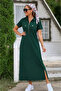 Women's Slit Detailed Comfortable Fit Long Dress - 2