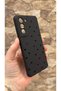 Samsung Galaxy S21 Fe Compatible Mini Black Heart Patterned Silicone Shock Absorbing Classic Protected Rubber Case - 3