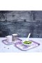 2Pcs Melamine Tray Set (11Inch+13Inch) - Lightweight Tough Material Serving Tea Coffee Tray | Ideal For Serving Appetizers, Dips, Tea & Coffee Cups, Water & More - 2