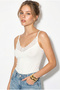 Women's White Lace Detailed V-Neck Thin Strap Viscose Undershirt Blouse 30006 60286268 - 2