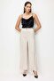 Elastic Waist Pleated Wide Leg Trousers - 3