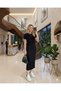 Women's Modal Fabric Midi Length Summer Dress with Lace-Up Details - 3