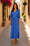 Shirt Collar Side Slit Safari Sleeve Dress