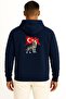 Hooded Turkish Breath Chest and Back Printed Unisex Sweatshirt - 2