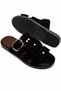 Women's Black Casual Slippers Comfortable Sole Stylish Daily Summer Slippers - 5