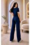 Valeria Indigo Double Set Palazzo Compact Fabric Modal Fabric Trouser Set (Soft Fabric and Non-Pilling) - 2