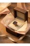 Bronze Vintage Women's Ring Authentic Copper Jewelry Red Zircon Inlaid Square Model Adjustable - 2