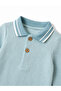 100% Cotton Polo Collar Long Sleeve Baby Bodysuit - 2