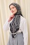 Velora Scarf Ethnic Black - Gray 90X90