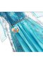 Ellsasa Dress Costume Set with Wig - Designer Heels + Face Stone + Crown Scepter Blue Set - 2
