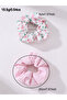 Pack of 2 - Pink Floral Hair Scrunchie - 5