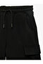 Elastic Waist Pocket Detailed Cotton Basic Shorts - 3