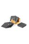 Set of 10 Luxury Felt Coasters - Rpet Recyclable Anthracite Square Set with Wooden Stand - 2