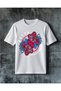 Red Fish Sea Creature Printed Oversize T-Shirt