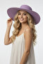 Women's Gift Summer Lilac Fedora Hat |   Model Suitable for Beach and Daily Use - 2