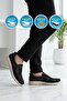 Black Nubuck Genuine Leather Men's Casual Shoes - 3