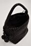 Black Rectangular Form Knitted Model Handbag - 2