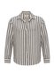 Striped Knitted Long Sleeve Men's Shirt