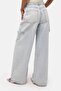 Women's Denim Color 12S6-100 Super Baggy Fit Ripped Detailed Denim Jeans - 3