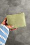 Sirius Water Green Medium Wallet with Minimal Snap Detail - 4
