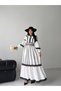 Imported Pera Linen Fabric & Lace Detailed Pocketed Lined Dress-2623 - 5