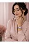 ساعة نسائية فضية اللون مرصعة بالأحجار الوردية - 2